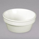 Thunder Group NS5075W Nustone White Melamine Rimless Bowl 1.63 Qt. - 12/Pack