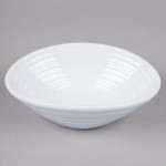 Elite Global Solutions DS63-W Swirl 12 oz. White Oblong Melamine Bowl - 6/Case Elite Global Solutions DS63-W Swirl 12 oz. White Oblong Melamine Bowl - 6/Case