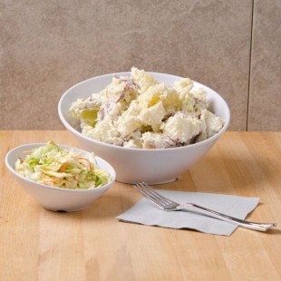 GET B-792-W San Michele White 24 oz. Slanted Melamine Bowl