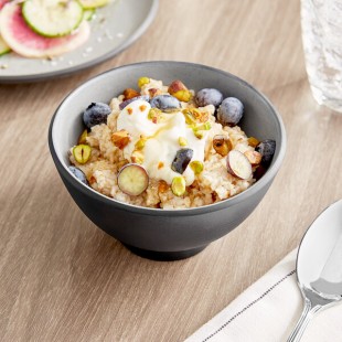 Acopa Apollo 8 oz. Matte Gray and Black Melamine Bowl - 12/Pack Acopa Apollo 8 oz. Matte Gray and Black Melamine Bowl - 12/Pack