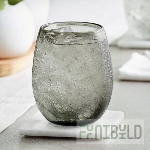 Acopa Pangea 15 oz. Gray Stemless Wine Glass - 12/Case