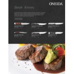 Oneida by 1880 Hospitality B907KSSZ Stainless Steel Smooth Edge Steak Knife with Rustic Wood Handle - 12/Case