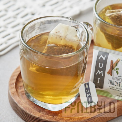 Numi Organic Throat Soother Herbal Tea Bags - 96/Case