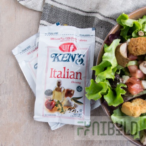 Ken's Foods 1.5 oz. Lite Italian Dressing Packet - 60/Case