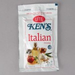 Ken's Foods 1.5 oz. Lite Italian Dressing Packet - 60/Case Ken's Foods 1.5 oz. Lite Italian Dressing Packet - 60/Case