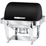 Eastern Tabletop 3117RZ Park Avenue 4 Qt. Rectangular Bronze Coated Stainless Steel Roll Top Chafer