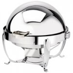 Eastern Tabletop 3117RZ Park Avenue 4 Qt. Rectangular Bronze Coated Stainless Steel Roll Top Chafer