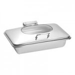 Eastern Tabletop 3117RZ Park Avenue 4 Qt. Rectangular Bronze Coated Stainless Steel Roll Top Chafer