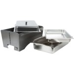 Sterno Full Size Silver Vein Fold Away Chafer with Lid and Full Size Pan Sterno Full Size Silver Vein Fold Away Chafer with Lid and Full Size Pan