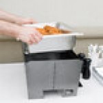 Sterno Full Size Silver Vein Fold Away Chafer with Lid and Full Size Pan Sterno Full Size Silver Vein Fold Away Chafer with Lid and Full Size Pan