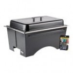 Sterno Full Size Silver Vein Fold Away Chafer with Lid and Full Size Pan Sterno Full Size Silver Vein Fold Away Chafer with Lid and Full Size Pan