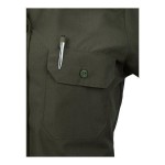 Mercer Culinary Metro Edge Women's Olive Short Sleeve Brewer / Work Shirt - 2XL