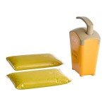 Heinz Keystone 1.5 Gallon Yellow Plastic Countertop Pump Dispenser with 2 Heinz Yellow Mustard Pouches