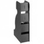 ServSense Black 8-Section Vertical Countertop Condiment Organizer with Header Decals - 5 3/4