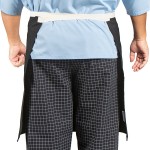 Uncommon Chef 3117 Black Customizable 100% Cotton Canvas Moxie Waist Apron with Natural Webbing and 3 Pockets - 24
