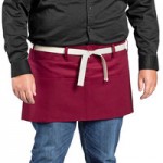 Uncommon Chef 3117 Black Customizable 100% Cotton Canvas Moxie Waist Apron with Natural Webbing and 3 Pockets - 24