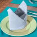 Intedge Light Blue 65/35 Polycotton Blend Cloth Napkins, 20