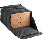 CaterGator Dash Insulated Pizza Delivery Bag Black Soft-Sided Heavy-Duty Nylon 22 1/2
