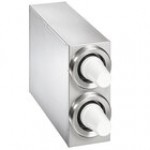 Vollrath 58822-A-A Stainless Steel 2-Slot Vertical 8 - 44 oz. Countertop Cup Dispenser Cabinet Vollrath 58822-A-A Stainless Steel 2-Slot Vertical 8 - 44 oz. Countertop Cup Dispenser Cabinet
