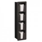 Vollrath FML-3VS Black Thermoplastic Flush Mount Vertical 3-Slot Lid Holder with Straw Slot Vollrath FML-3VS Black Thermoplastic Flush Mount Vertical 3-Slot Lid Holder with Straw Slot