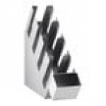 ServSense Stainless Steel 4-Section Slanted Countertop Cup / Lid Organizer with Straw Attachment