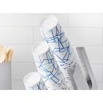 ServSense Stainless Steel 4-Section Slanted Countertop Cup / Lid Organizer with Straw Attachment