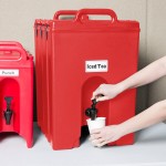 Cambro 1000LCD158 Camtainer® 11.75 Gallon Hot Red Insulated Beverage Dispenser Cambro 1000LCD158 Camtainer® 11.75 Gallon Hot Red Insulated Beverage Dispenser