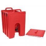 Cambro 1000LCD158 Camtainer® 11.75 Gallon Hot Red Insulated Beverage Dispenser Cambro 1000LCD158 Camtainer® 11.75 Gallon Hot Red Insulated Beverage Dispenser