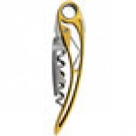 Farfalli Aria Double-Lever Corkscrew with Gold Aluminum Handle and High-Tech Aluminum Cap Tube 3136SET-68
