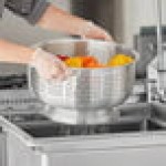 Choice 16 Qt. Aluminum Colander with Base and Handles