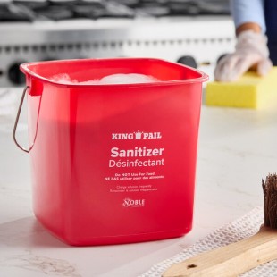 Noble King-Pail 6 Qt. Red Sanitizing Pail Noble King-Pail 6 Qt. Red Sanitizing Pail