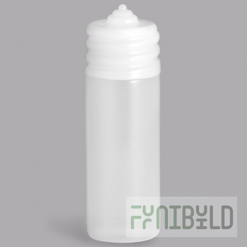 TableCraft N20C 20 oz. Saferfood Solutions Clear Wide Mouth Squeeze Bottle with 63 mm Opening - 12/Pack
