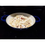 Valor 3.25 Qt. Arctic White Enameled Cast Iron Brazier / Casserole Dish with Cover