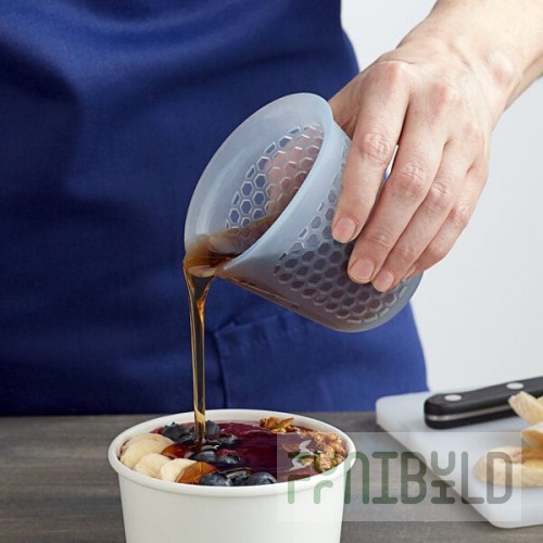 OXO 11161200 Good Grips 1/2 Cup Mini Squeeze & Pour Translucent Silicone Measuring Cup