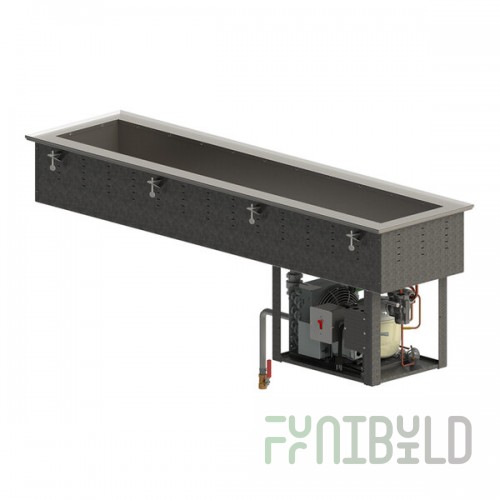 Vollrath FC-4CSP-04120-R Four Pan Short Side Drop-In Refrigerated Cold Food Well - 120V