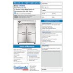 Continental Refrigerator 2RE-N-HD 57 Continental Refrigerator 2RE-N-HD 57