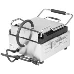 Waring WPG150 Panini Perfetto Grooved Top & Bottom Panini Sandwich Grill - 9 3/4