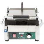 Waring WPG150 Panini Perfetto Grooved Top & Bottom Panini Sandwich Grill - 9 3/4