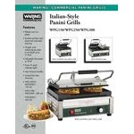 Waring WPG150 Panini Perfetto Grooved Top & Bottom Panini Sandwich Grill - 9 3/4