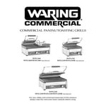 Waring WPG150 Panini Perfetto Grooved Top & Bottom Panini Sandwich Grill - 9 3/4