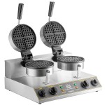 Carnival King WSM22 Non-Stick Double Waffle Maker with Timers - 120V