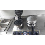 Carnival King WSM22 Non-Stick Double Waffle Maker with Timers - 120V