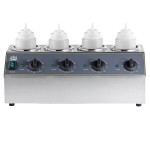 Carnival King Quad 32 oz. Sauce / Topping Bottle Warmer with 6 Squeeze Bottles - 800W, 120V