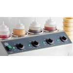 Carnival King Quad 32 oz. Sauce / Topping Bottle Warmer with 6 Squeeze Bottles - 800W, 120V