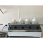 Carnival King Quad 32 oz. Sauce / Topping Bottle Warmer with 6 Squeeze Bottles - 800W, 120V