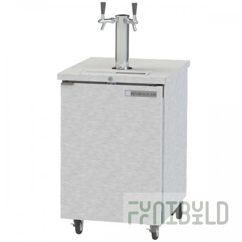 Beverage-Air DD24HC-1-S-024 Double Tap Kegerator Beer Dispenser - Stainless Steel, (1) 1/2 Keg Capacity