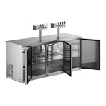 Avantco Stainless Steel Kegerator / Beer Dispenser with 2 Quadruple Tap Towers - (3) 1/2 Keg Capacity Avantco Stainless Steel Kegerator / Beer Dispenser with 2 Quadruple Tap Towers - (3) 1/2 Keg Capacity