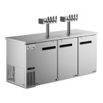 Avantco Stainless Steel Kegerator / Beer Dispenser with 2 Quadruple Tap Towers - (3) 1/2 Keg Capacity Avantco Stainless Steel Kegerator / Beer Dispenser with 2 Quadruple Tap Towers - (3) 1/2 Keg Capacity