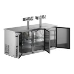 Avantco Stainless Steel Kegerator / Beer Dispenser with 2 Quadruple Tap Towers - (3) 1/2 Keg Capacity Avantco Stainless Steel Kegerator / Beer Dispenser with 2 Quadruple Tap Towers - (3) 1/2 Keg Capacity