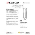 Cres Cor 208-1835-C 35 Pan End Load Aluminum Roll-In Refrigerator Rack with Corrugated Sidewalls - Assembled